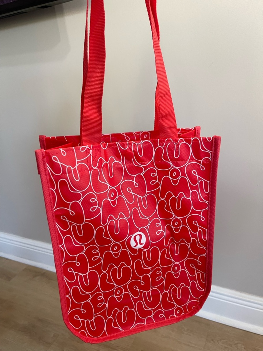 lululemon athletica Red White Patterned Tote